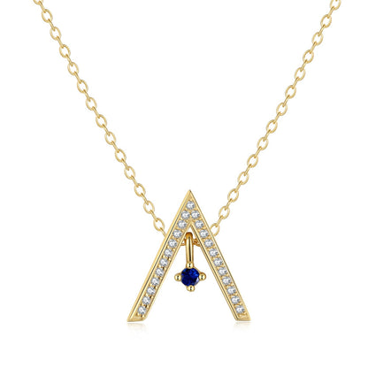 [Royal Jewelry]Sparkling "A" Shape Necklace