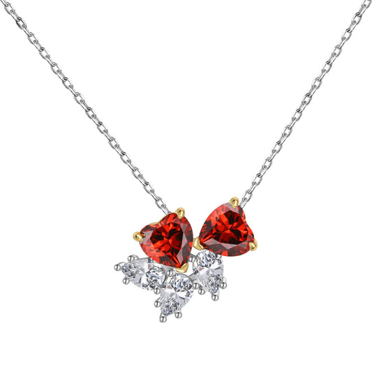[Royal Jewelry]Dainty Red Heart Necklace