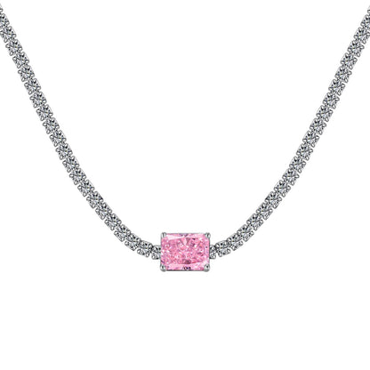 [Royal Jewelry]2.0 carat Ornate Emerald Cut Necklace