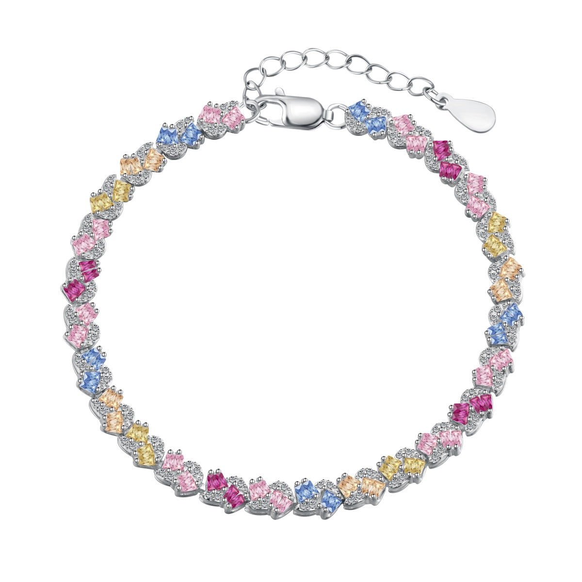 [Royal Jewelry]Ornate Colorful Flower Shape Party Bracelet