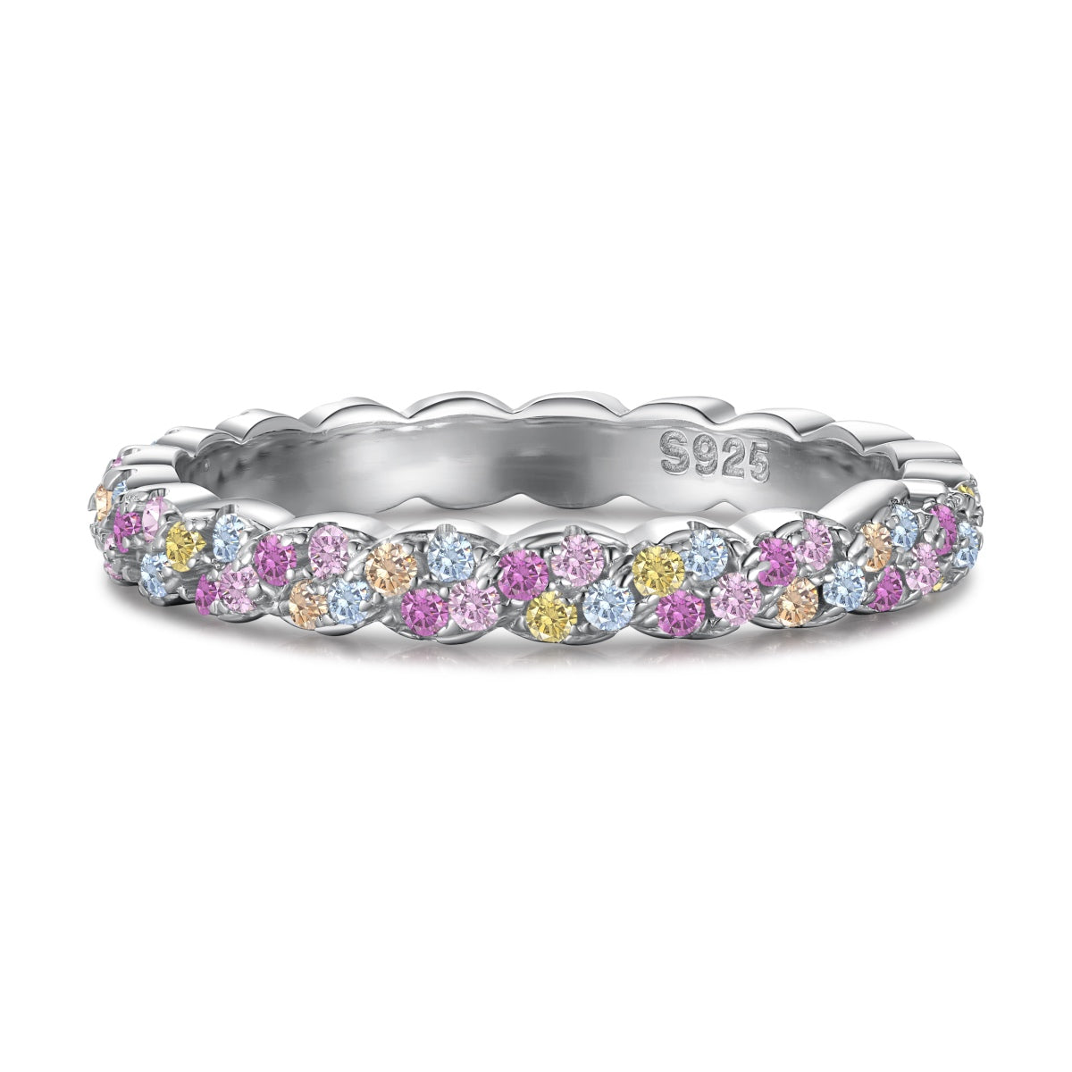 [Royal Jewelry]Dainty Ebullient Round Cut Daily Ring