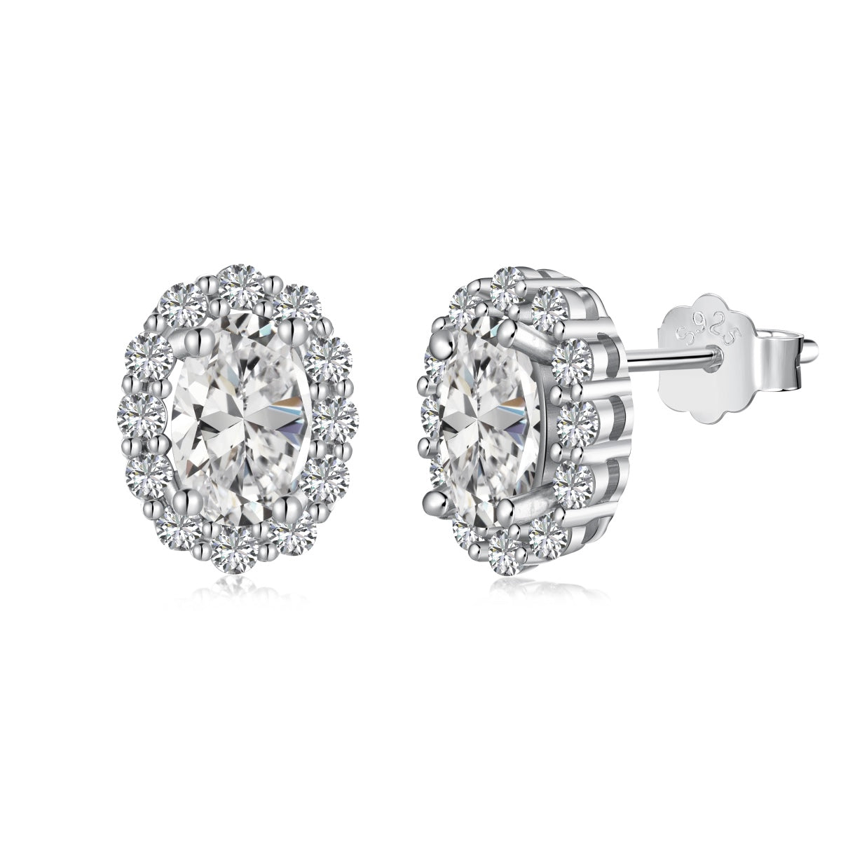 [Royal Jewelry]Delicate Unique Oval Cut Daily Earrings