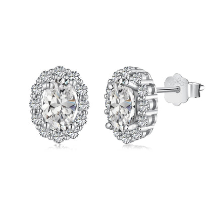 [Royal Jewelry]Delicate Unique Oval Cut Daily Earrings