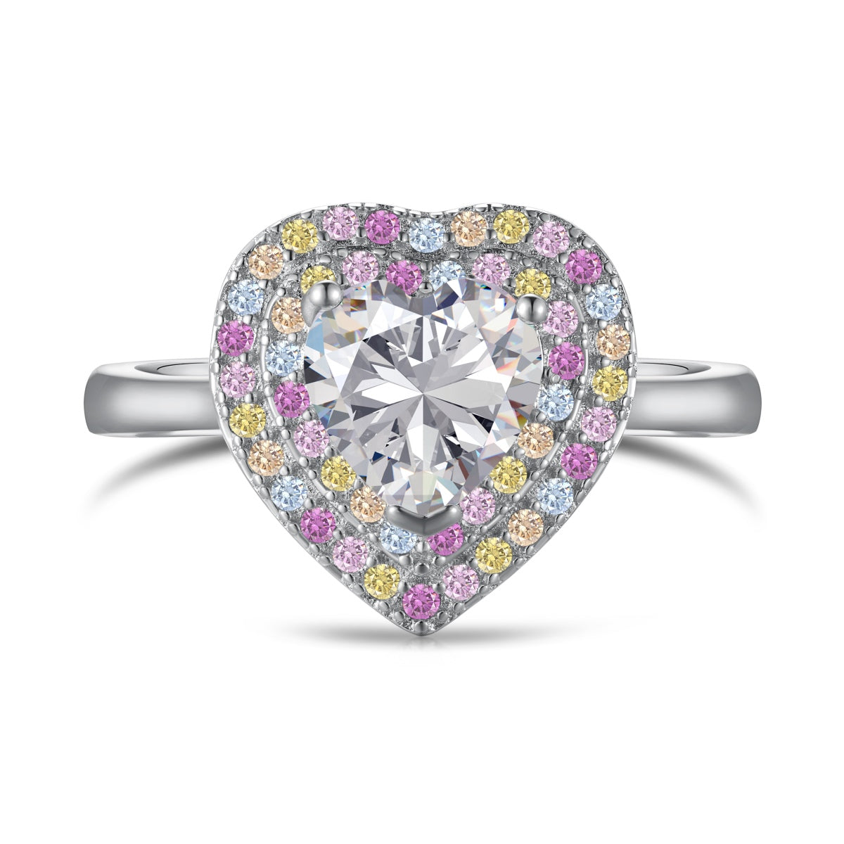 [Royal Jewelry]Delicate Ebullient Heart Shape Wedding Ring