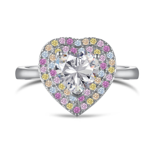 [Royal Jewelry]Delicate Ebullient Heart Shape Wedding Ring