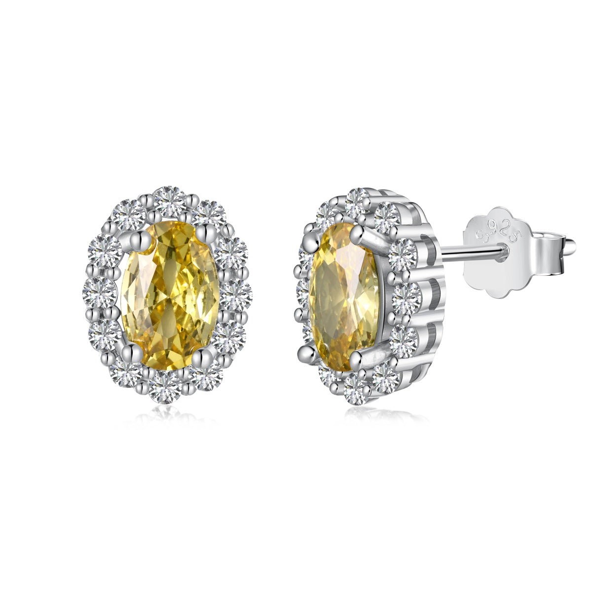 [Royal Jewelry]Delicate Unique Oval Cut Daily Earrings