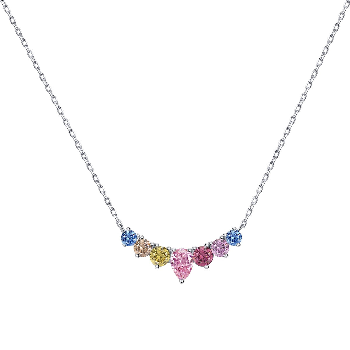 [Royal Jewelry]Dainty Colorful Heart Necklace
