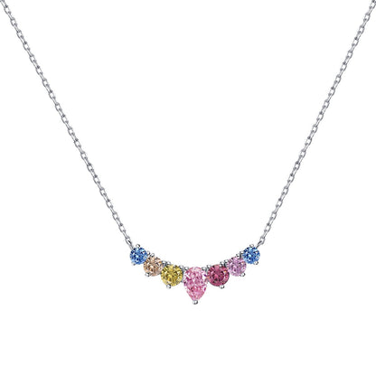 [Royal Jewelry]Dainty Colorful Heart Necklace