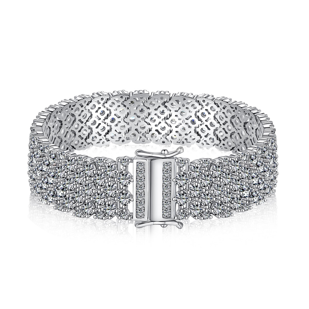[Royal Jewelry]Ornate Elegant Round Cut Party Bracelet