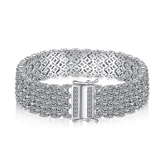 [Royal Jewelry]Ornate Elegant Round Cut Party Bracelet