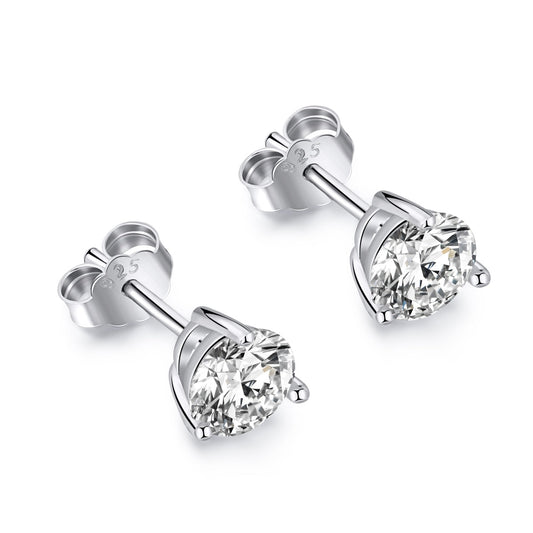 [Royal Jewelry]Dainty Round Shape Earrings