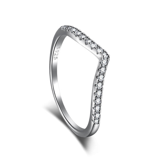 [Royal Jewelry]Elaborate Tennis Band Ring