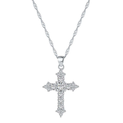 [Royal Jewelry]Delicate Cross Shape Necklace