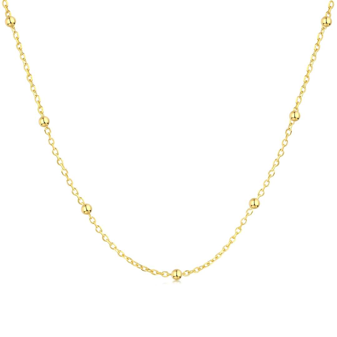 [Royal Jewelry]Small Bead Clavicle Chain Simple Necklace