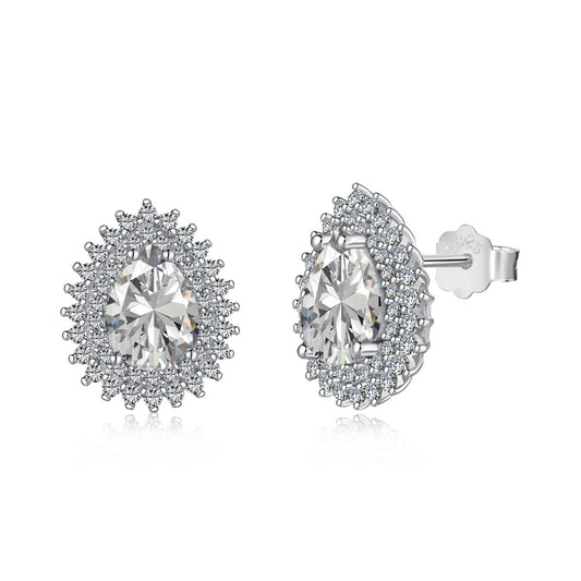 [Royal Jewelry]Delicate Gorgeous Pear Cut Daily Earrings