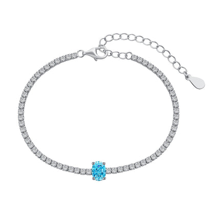 [Royal Jewelry]0.75 Carat Exquisite Oval Cut Daily Bracelet