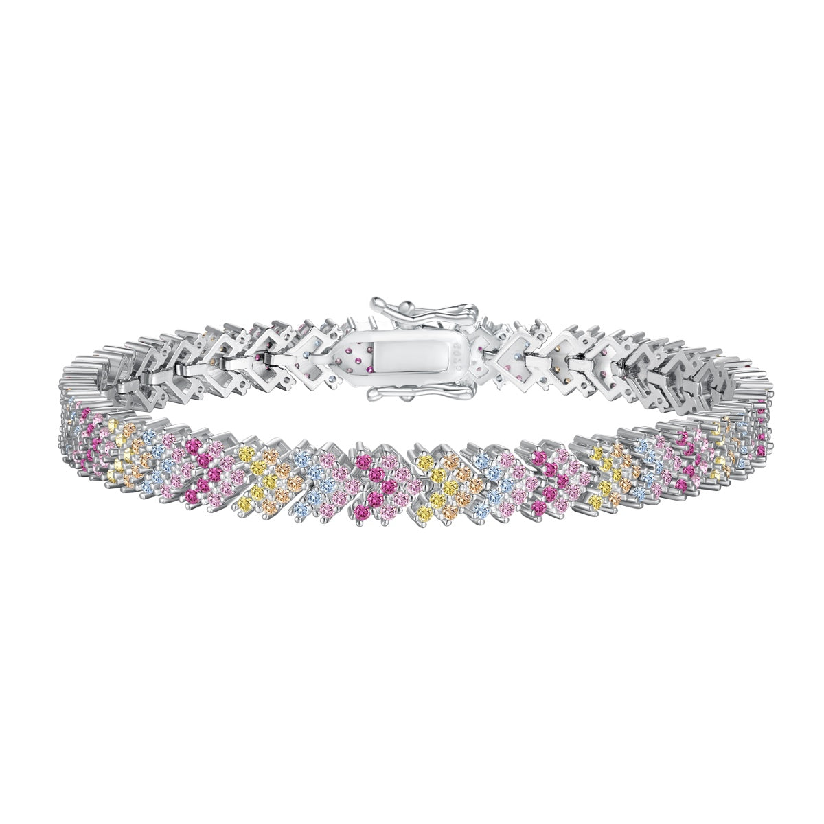 [Royal Jewelry]Ornate Sparkling Round Cut Party Bracelet