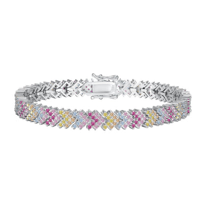[Royal Jewelry]Ornate Sparkling Round Cut Party Bracelet