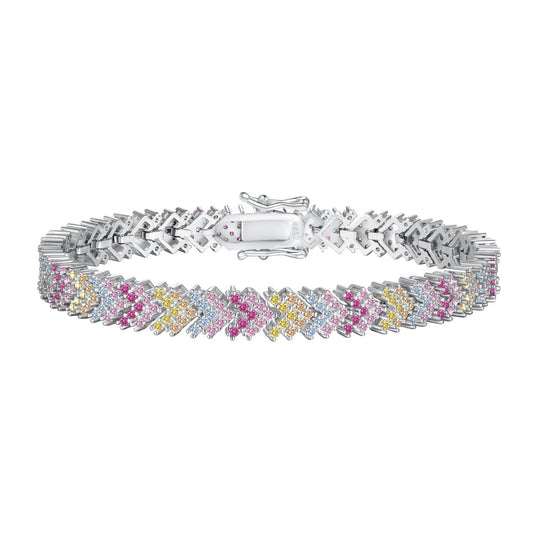 [Royal Jewelry]Ornate Sparkling Round Cut Party Bracelet