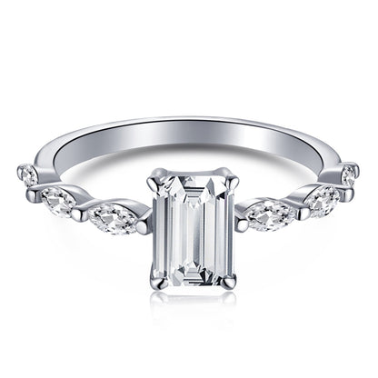 [Royal Jewelry]1.0 Carat Dainty Resplendent Radiant Cut Daily Ring