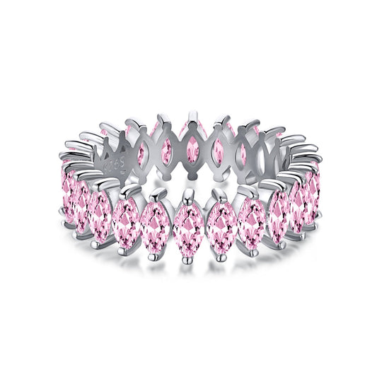 [Royal Jewelry]Gorgeous Marquise Cut Tennis Ring