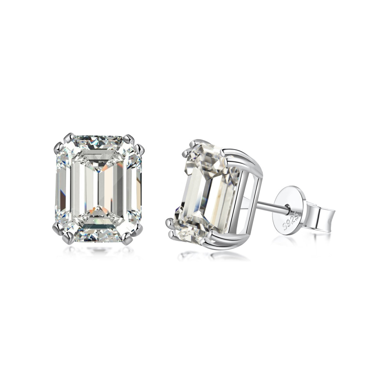 [Royal Jewelry]Dazzling Square Shape Earrings
