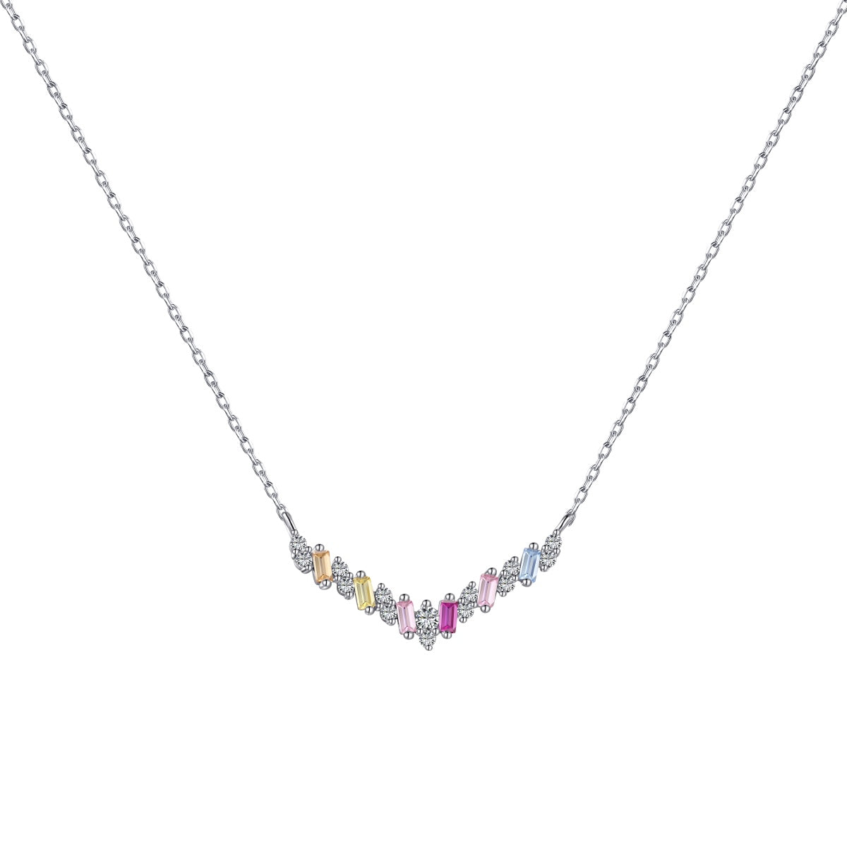 [Royal Jewelry]Dazzling Rainbow Necklace