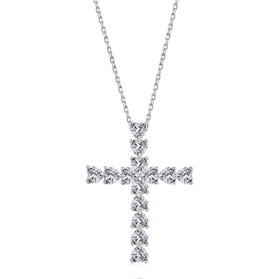 [Royal Jewelry]Radiant Cross Shape Necklace