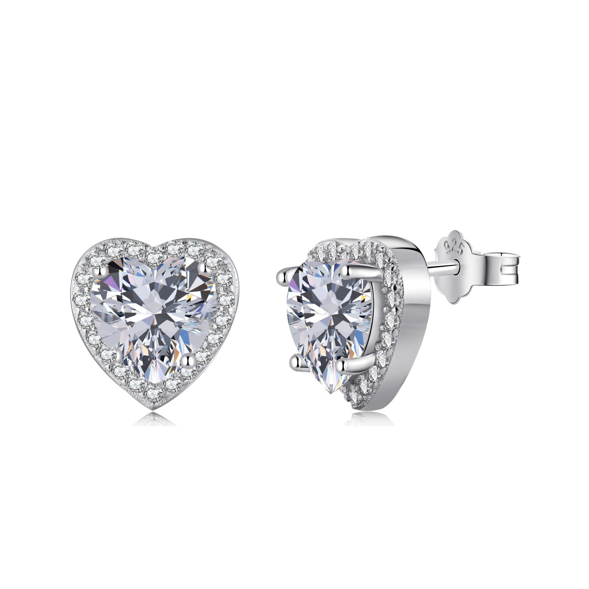 [Royal Jewelry]Sparkling Heart Shape Lover Earrings