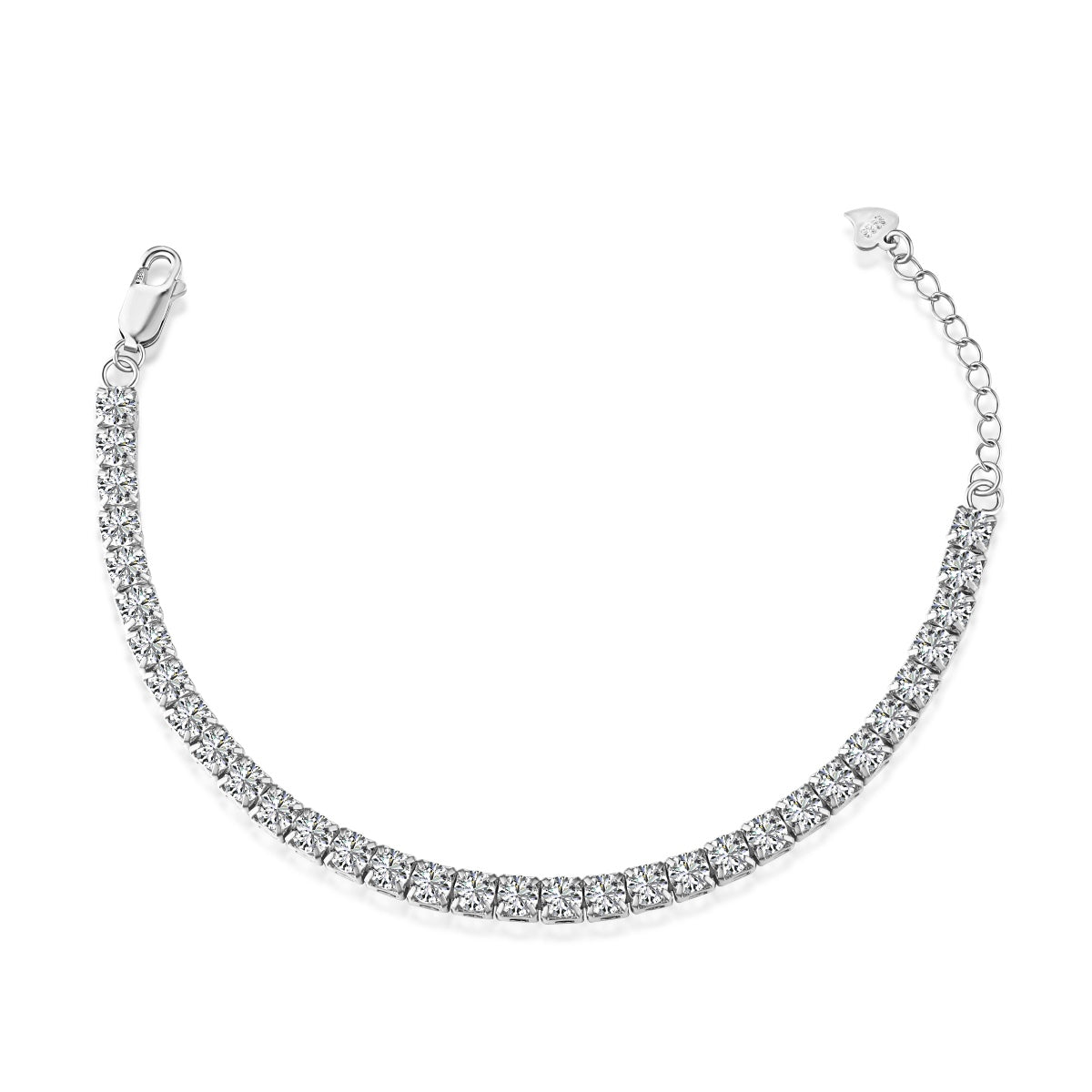 [Royal Jewelry]Sparkling Radiant Princess Cut Tennis Bracelet