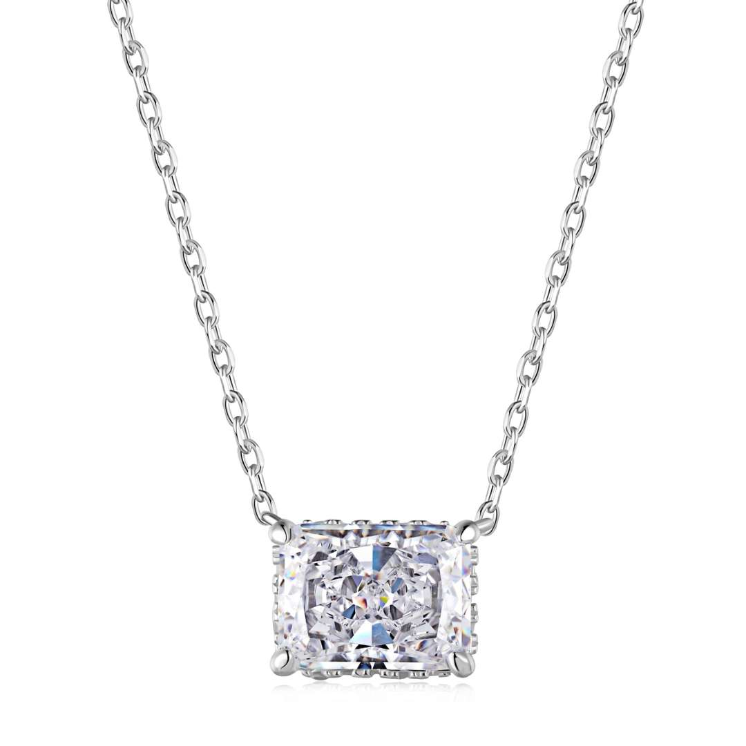 [Royal Jewelry]Luxurious Square Shape Colorful Necalack