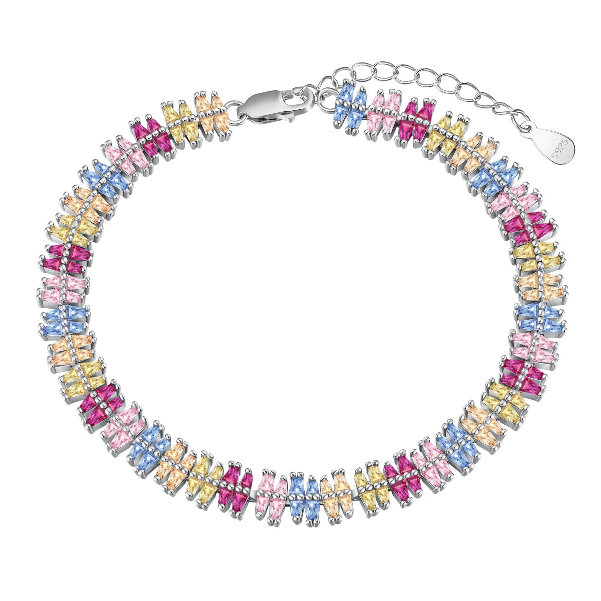 [Royal Jewelry]Sparkling Exquisite Multi Cut Party Bracelet