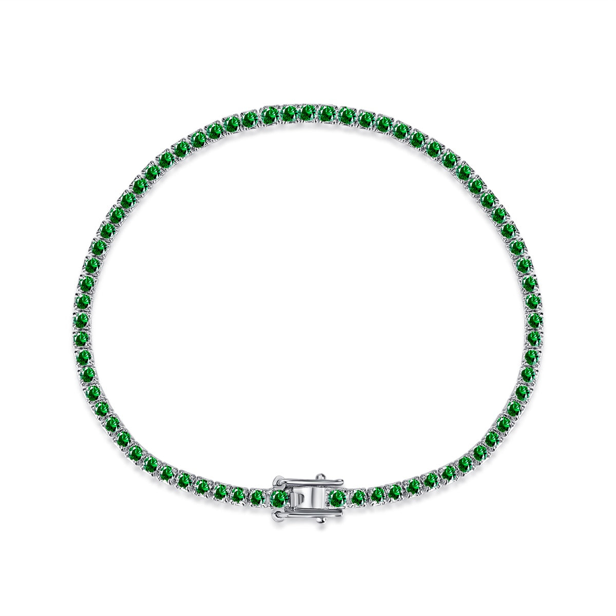 [Royal Jewelry]Dazzling Colorful Round Cut Daily Bracelet