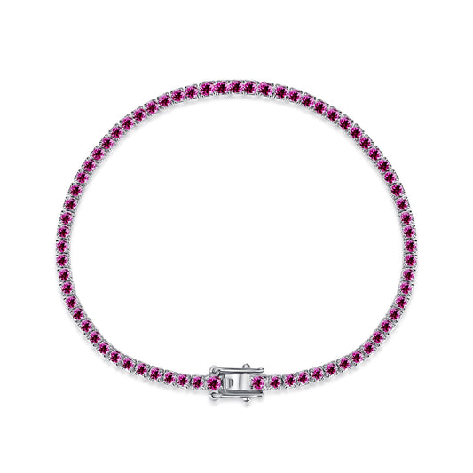 [Royal Jewelry]Dazzling Colorful Round Cut Daily Bracelet
