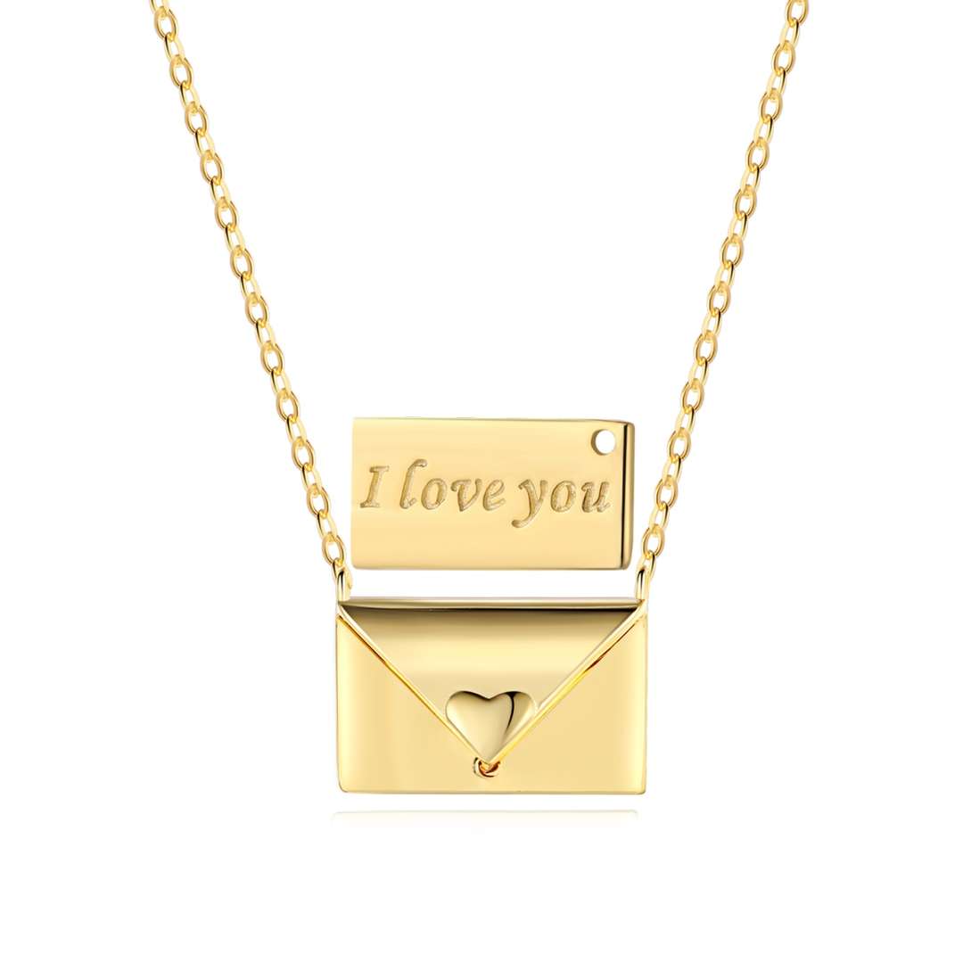 [Royal Jewelry]Envelope Heart Shape Mother's Day Necklace