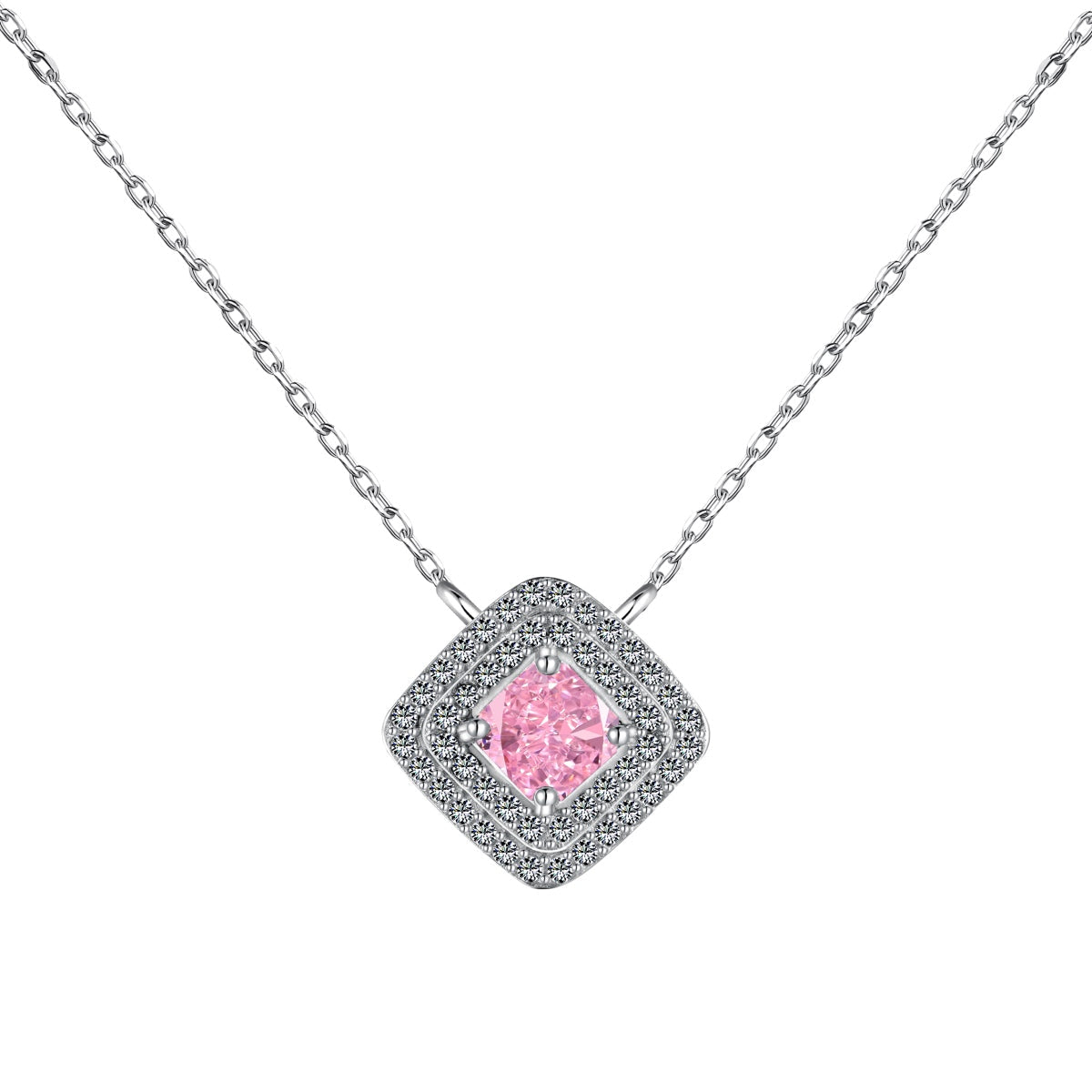 [Royal Jewelry]Sparkling Asscher Cut Necklace