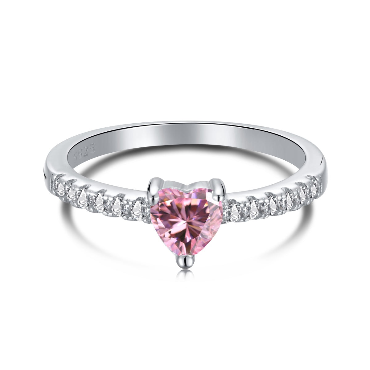[Royal Jewelry]0.5 Carat CaratEternity Charming Heart Shape Lover Ring