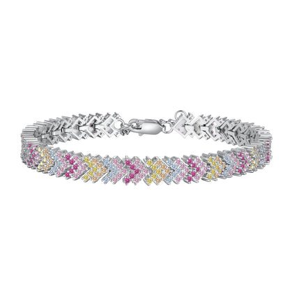[Royal Jewelry]Ornate Sparkling Round Cut Party Bracelet
