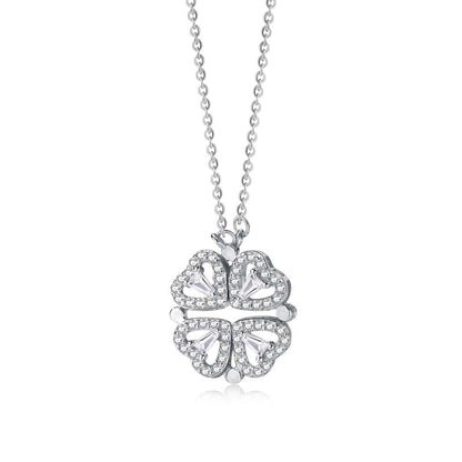 [Royal Jewelry]Ornate Heart Cut Flower Shape Necklace