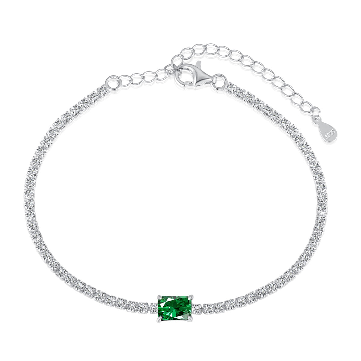 [Royal Jewelry]1.0 Carat Unique Emerald Cut Banquet Bracelet