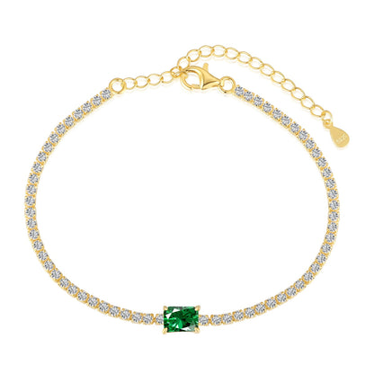 [Royal Jewelry]1.0 Carat Unique Emerald Cut Banquet Bracelet
