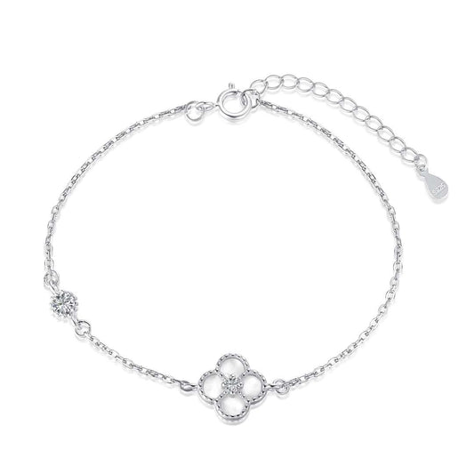 [Royal Jewelry]Delicate Four Leaf Clover Bracelet