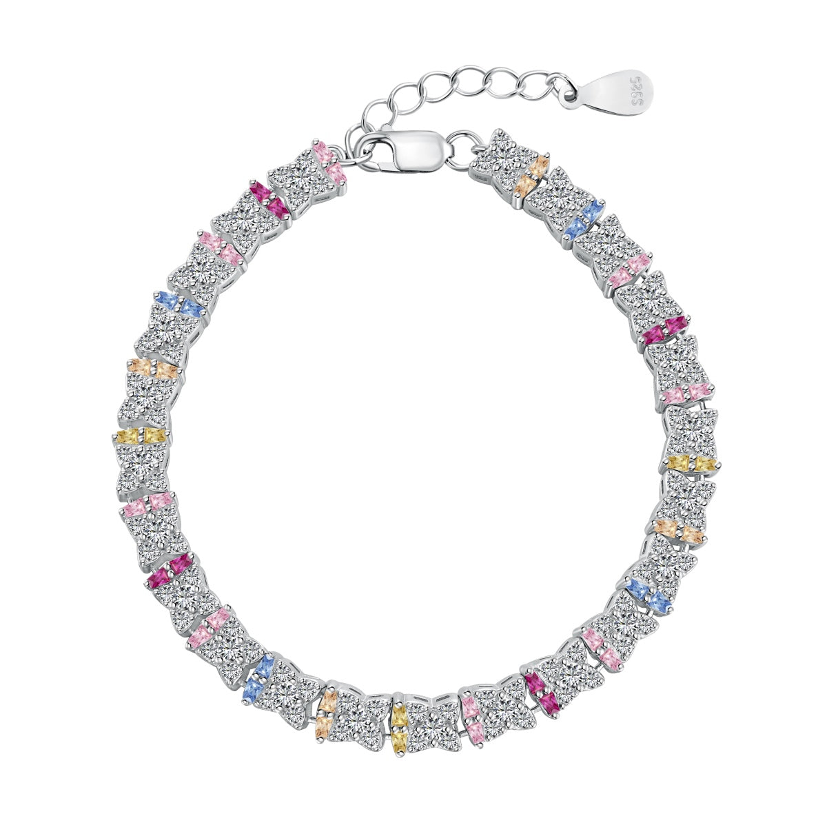 [Royal Jewelry]Unique Colorful Flower Shape Daily Bracelet