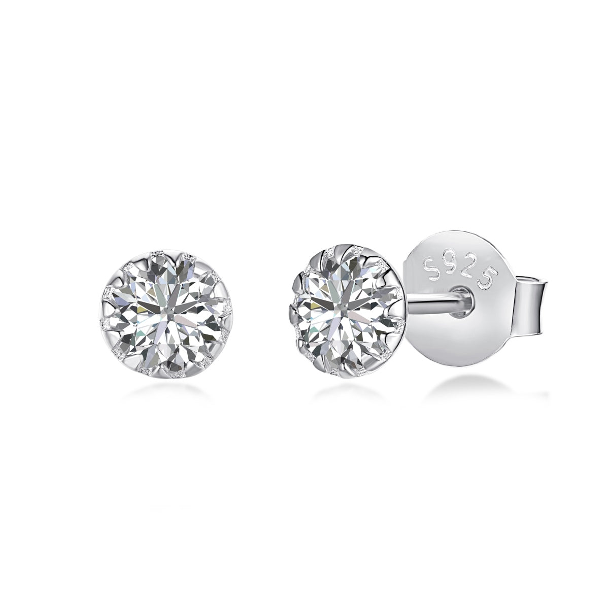 [Royal Jewelry]Sparkling Colorful Round Shape Earrings