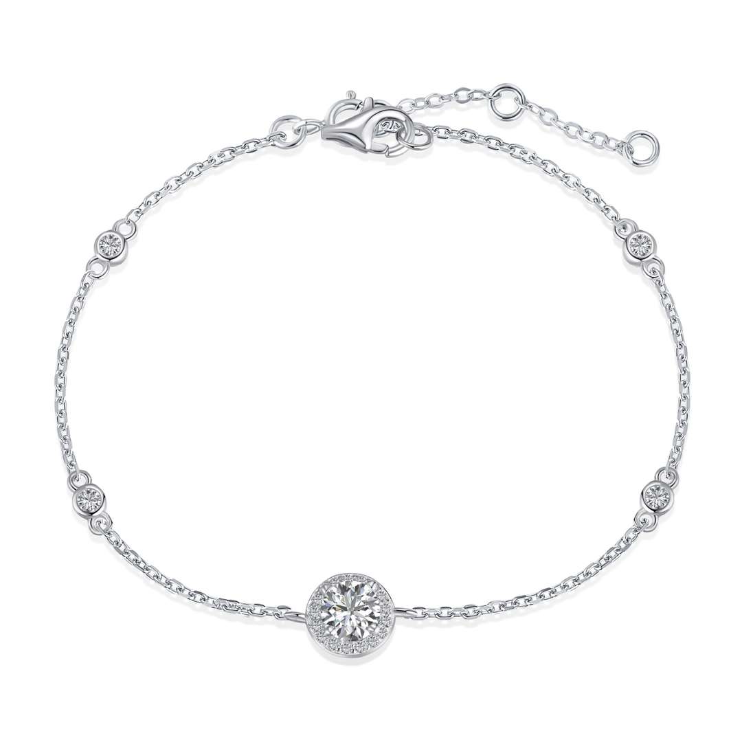 [Royal Jewelry]Dazzling Round Cut Shape Bracelet