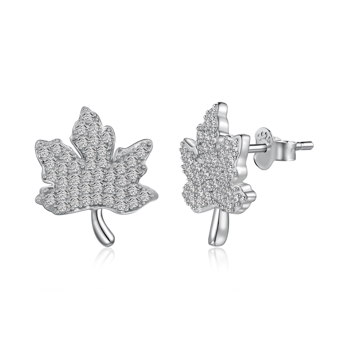 [Royal Jewelry]Exquisite Maple Leaf Design Earrings