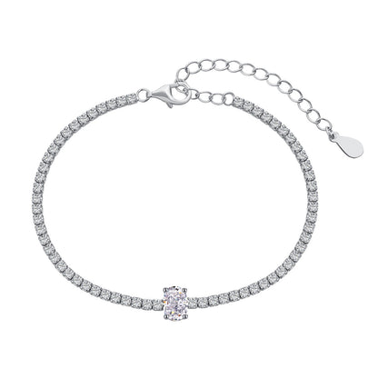 [Royal Jewelry]0.75 Carat Exquisite Oval Cut Daily Bracelet