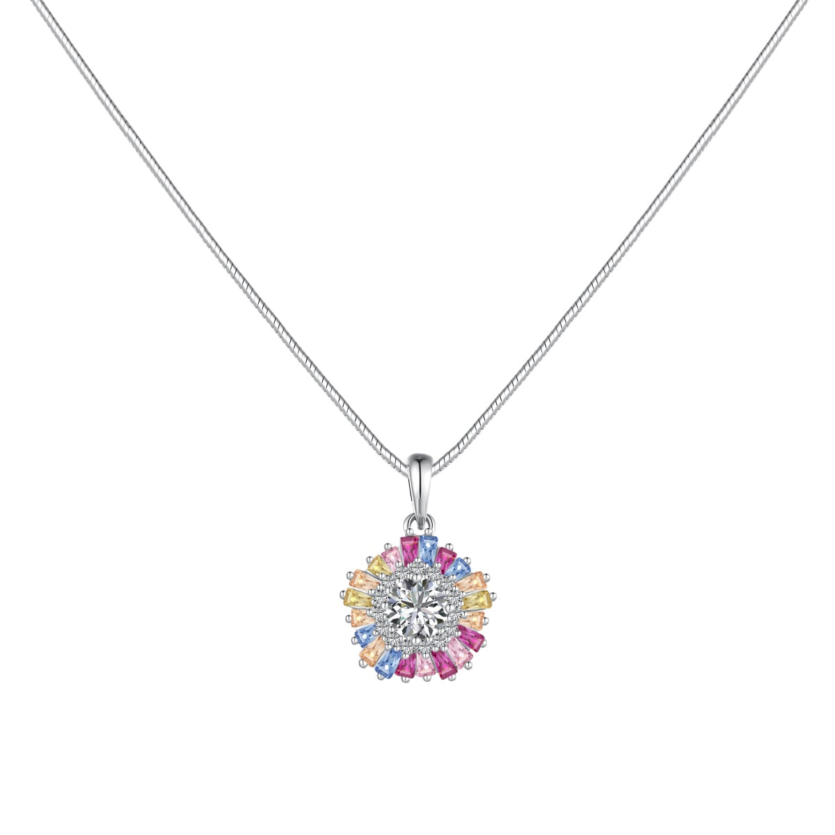 [Royal Jewelry]Charming Flower Colorful Necklace