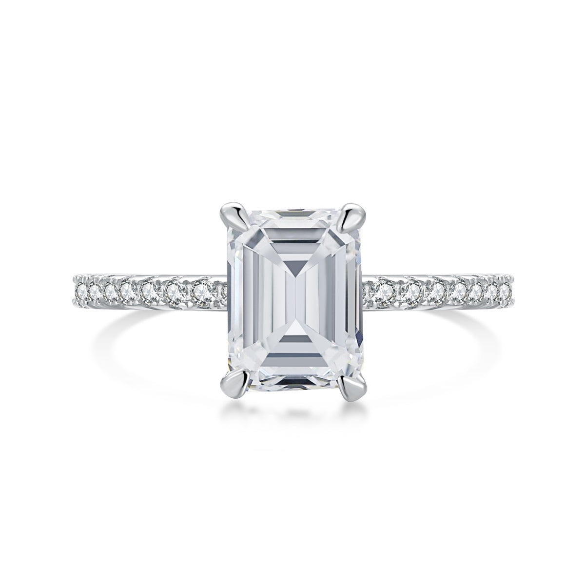 [Royal Jewelry]2.0 Carat Scintillating Ornate Radiant Cut Party Ring