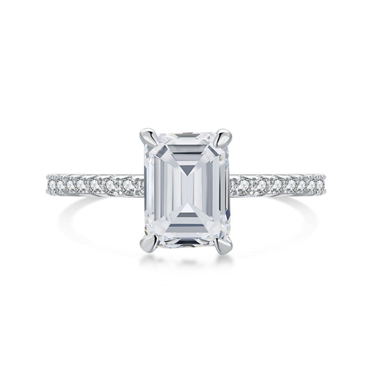 [Royal Jewelry]2.0 Carat Scintillating Ornate Radiant Cut Party Ring